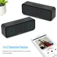 thumbnail image 2 of Altavoz (Negro) Inalámbrico Portátil, Bluetooth 5.0 con Graves HiFi Estéreo 3D, Batería de 1500 mAh, 12 Horas de Reproducción Rojo Verde, 2 of 5