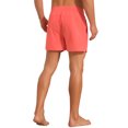 thumbnail image 3 of INSPIRE CHIC Men's Summer Elastic Waist Solid Board Shorts with Pockets 38 Light Red, 3 of 4