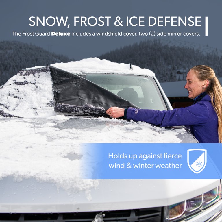 FrostGuard Deluxe Full-Coverage Car Windshield Cover, Snowflake