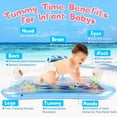 thumbnail image 2 of Cojín Colchoneta de agua para el tiempo de barriga para bebés, niños y niñas, colchoneta inflable de PVC con espejo, sonajero, zumbador para bebés, niños pequeños, centro de actividades de juego diver TOMSHOO Cojín, 2 of 7