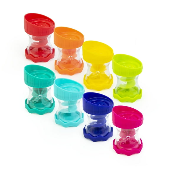 Sassy 8 PC Rain Barrels Connecting Funnels Bath Toy for All Children Ages 3-24 Months