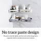 thumbnail image 5 of Bewildely Estante de almacenamiento de esquina para baño, estante de de cesta de ducha de champú montado en la pared autoadhesivo Juegos de accesorios de baño Gris, 5 of 6