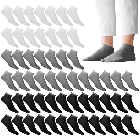 Trail maker Men’s Ankle Socks,100 Pairs Bulk, Moisture-Wicking Ankle Socks for Men size 10-13, Heat & Cold Resistant, Bulk Men’s Socks for Work, Everyday Wear & Homeless Donation