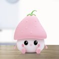 thumbnail image 4 of Luz nocturna rosa para niños, bonita lámpara de silicona con fresas para bebés y niños pequeños, luz nocturna de frutas para niños y niñas, 4 of 7