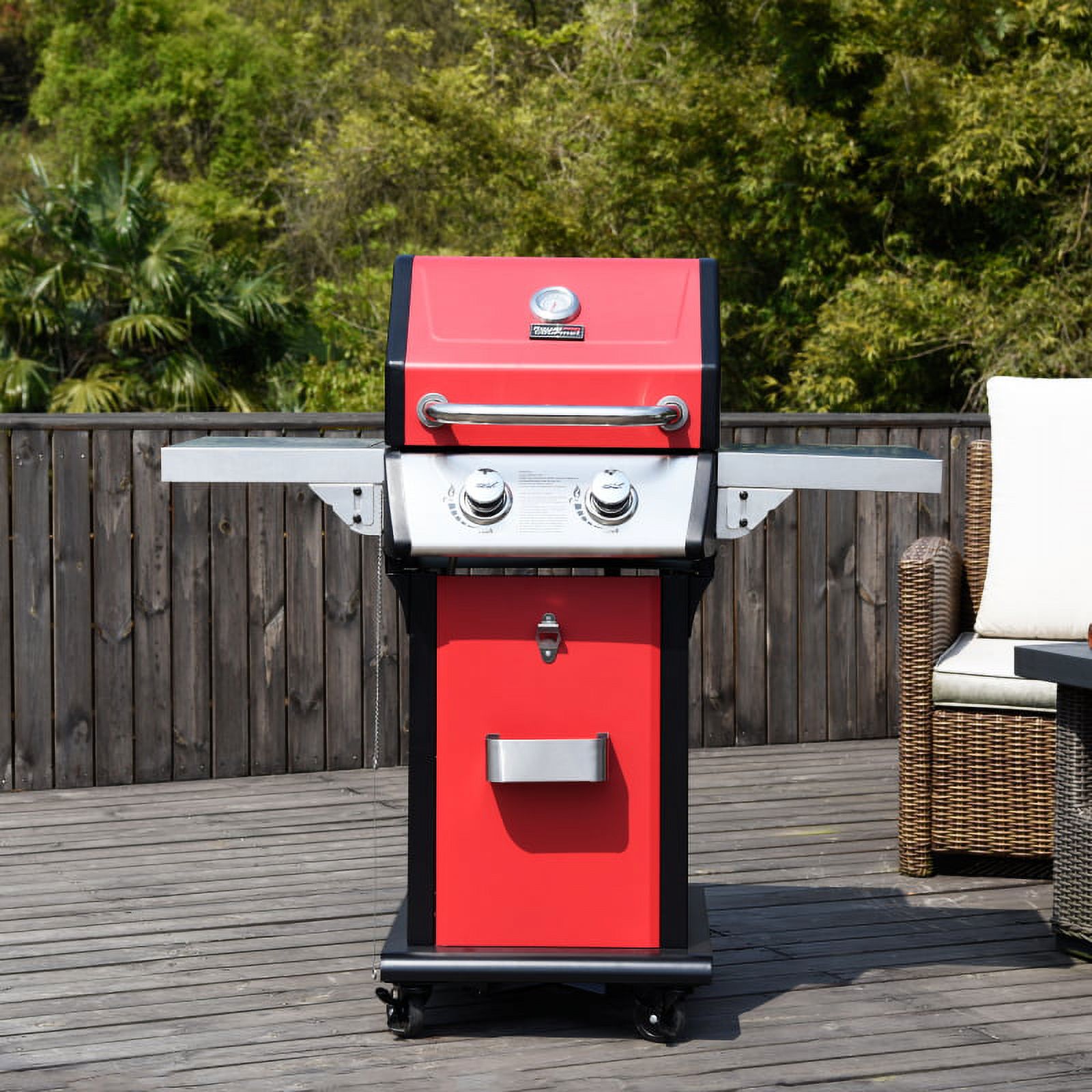 Royal Gourmet GG2004 2-BurnerGas Grill, for Patio Cooking Family Gatherings, Red - image 2 of 3
