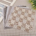 thumbnail image 4 of 7pcs Cotton Fabric Square Flower Pre cut DIY Patchwork Cloth Brown Flower Series(25* 25 cm), 4 of 8