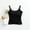 Black, variant on YHAJDS Sleepwear With Built In Bra for Women Solid Color Lace Bralette Camisole Top