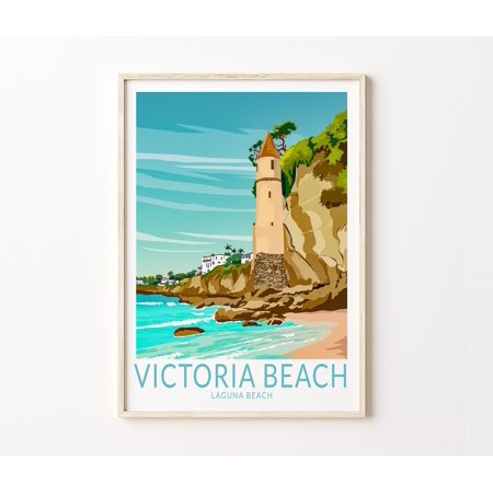 POSTER Laguna Victoria beach California Travel Poster, Laguna Victoria Beach Poster, California Coastal Postcard, Personalized Birthday Gifts-UNFRAMED