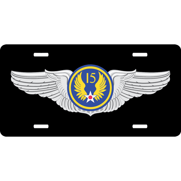 15th Air Force Pilot Wings License Plate - Walmart.com ...