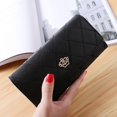 thumbnail image 1 of Cartera de mujer de gran capacidad, bolso de mano, bolso para teléfono móvil, monedero para estudiantes, bolso de mano largo de cuero con pinza para mujer, bolso para tarjetas, 1 of 2