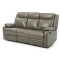 thumbnail image 3 of Glory Furniture Ward Faux Leather Double Reclining Sofa in Gray, 3 of 6