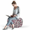 thumbnail image 2 of Retro Pouf Cover with Zipper, Pattern with Different Colored Big and Small Polka Dots Grunge Effect Spotty Design, Soft Decorative Fabric Unstuffed Case, 30" W X 17.3" L, Multicolor, by Ambesonne, 2 of 5