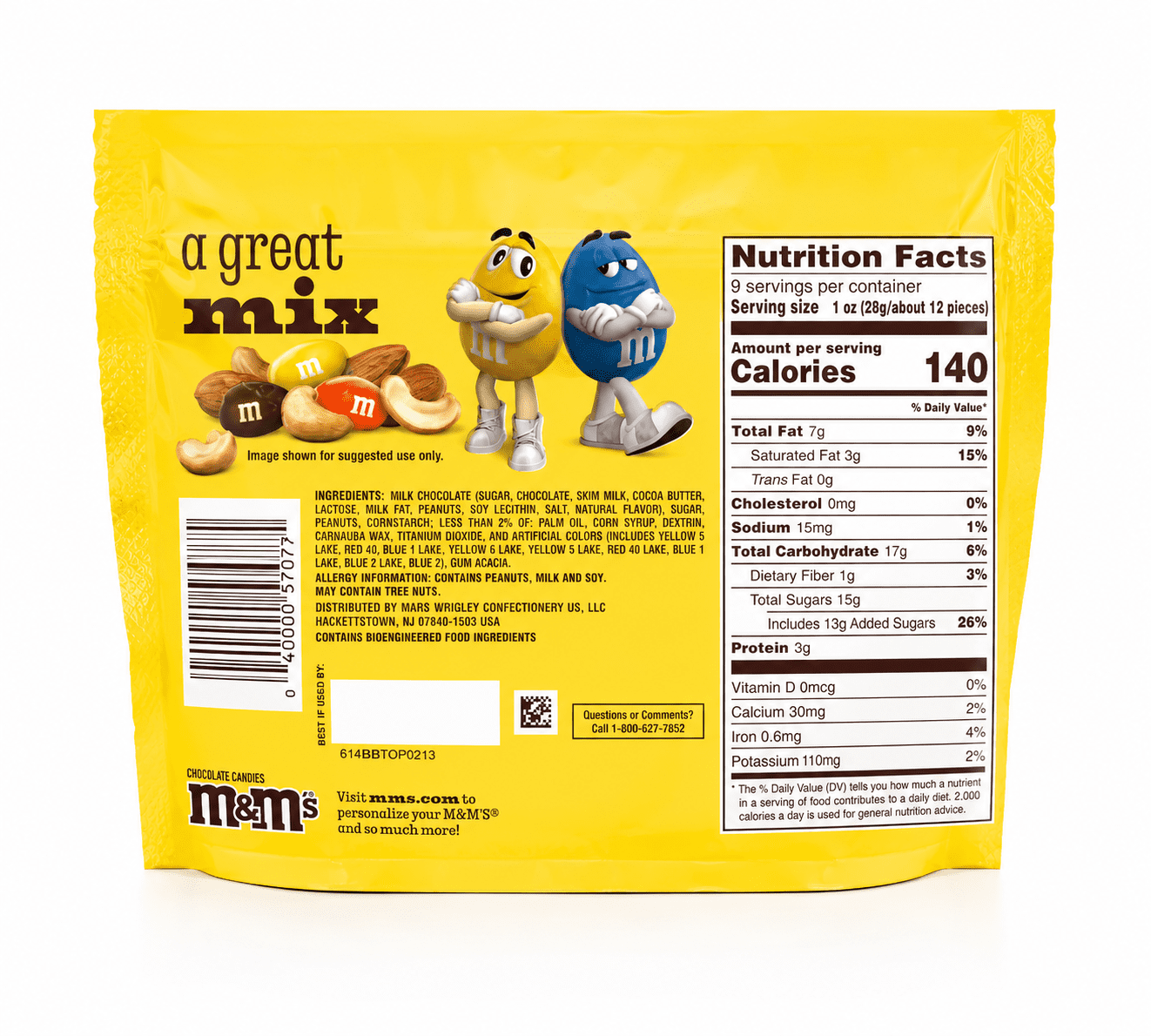 M&M'S Banana Nut Bread Peanut Chocolate Candies Sharing Size 9 oz