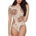 thumbnail image 2 of Picia Groovy Disco Pumpkin Womens One Piece Swimsuits Modest Tummy Control Bathing Suits Lace Up Slimming Swim Suit-X-Large, 2 of 9