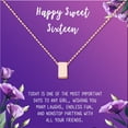 thumbnail image 2 of Anavia Happy Sweet Sixteen Necklace, 16th Birthday Card Gift, Daughter Birthday Present, Sweet 30 necklace for Girl-[Rose Gold Cube,Royal Purple Gift Card], 2 of 3