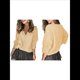 thumbnail image 2 of Suéteres de Otoño con Cuello en V y Encaje para Mujer, Suéteres Holgados de Punto de Larga y Ligeros A , Tops Tipo Jersey Beige M, 2 of 5