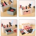 thumbnail image 5 of Makeup Drawer Organizer for Vanity with Brush Holder Large Capacity Cosmetic Makeup Storage Organizer Countertop Skincare Organizer for Bathroom Makeup Perfume Organizer Lotions Display Cases Box, 5 of 5