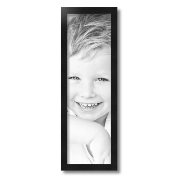 ArtToFrames 7" x 23" Black Picture Frame, 7x23 inch Black Wood Poster Frame (WOM-5139)