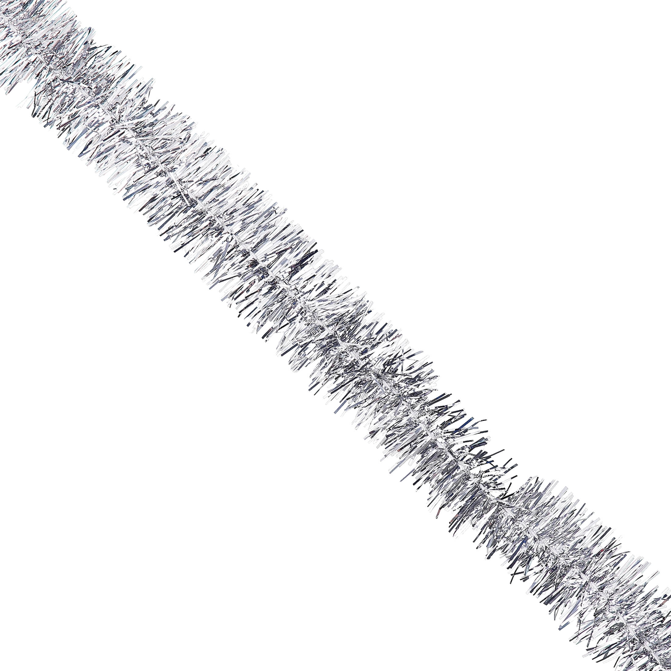 Tinsel Christmas Garland, Silver, 12', by Holiday Time