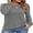 Light Grey, variant on WUJINXIA Women's Long Sleeve Dressy Blouses Pleated Front Tunic Crew Neck Casual