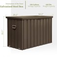 thumbnail image 2 of YIYADO 200 Gallon Outdoor Deck Box with Lockable Lid, Large Patio Storage Bin for Cushions, Throw Pillows, Garden Tools, Portable with Side Handles, Dark Gray, 2 of 7