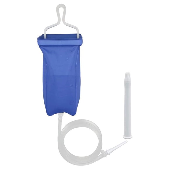 Minnieouse Kit de bolsa de plegable azul adecuado para todo tipo de irrigadores de ducha de limpieza vaginal Enseasins Protección de la piel