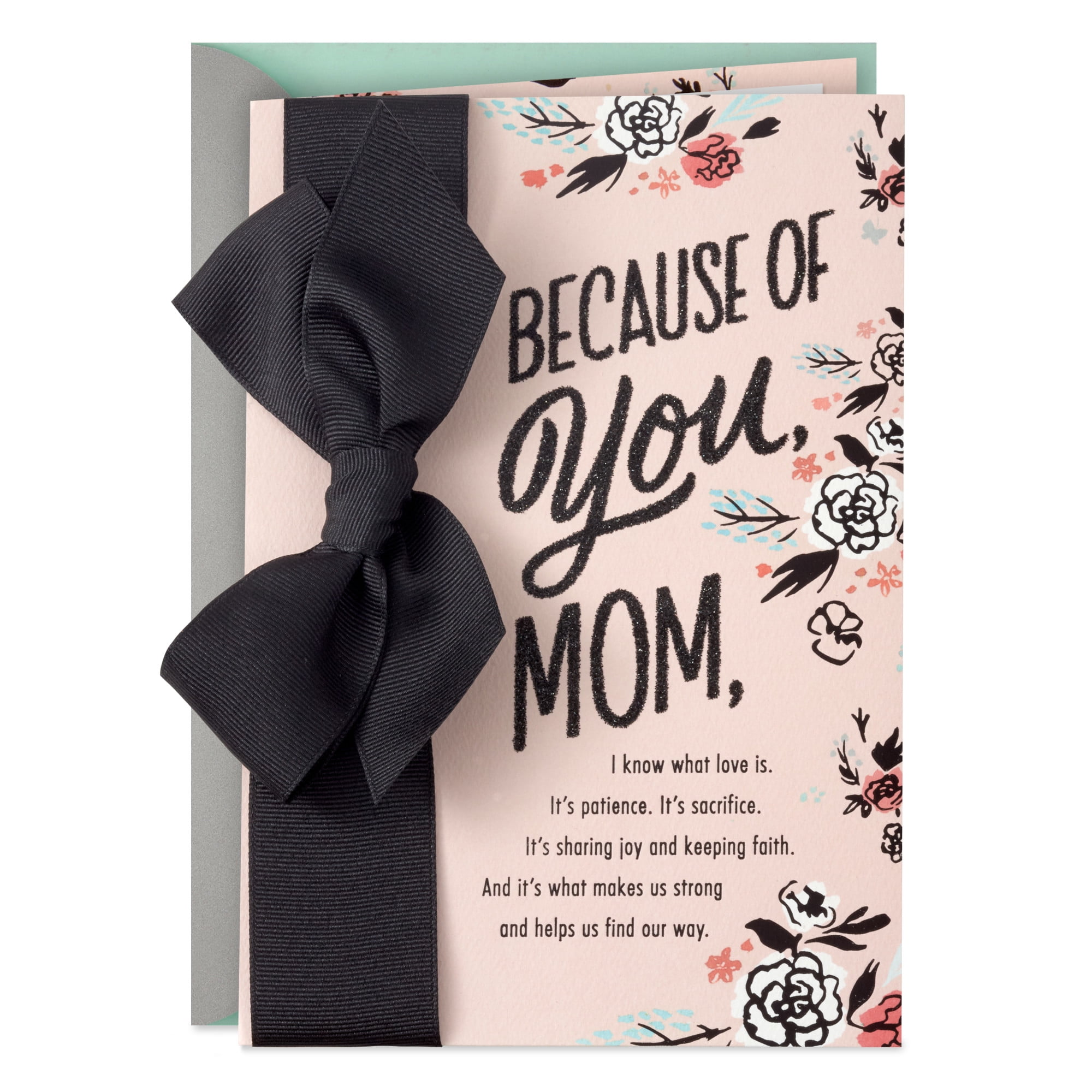 Hallmark Birthday Card for Mom (I Know What Love Is Because of You), 1 count