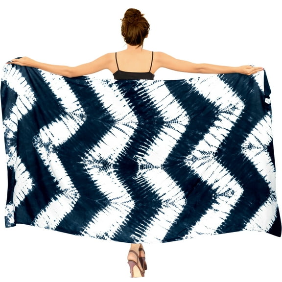 HAPPY BAY Women's Beach Bikini Swimwear Swim Cover up Wrap Skirt Bathing suit Summer Wraps Beachwear Sarong Coverups Swimsuits for Women One Size Denim, Tie Dye