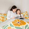 thumbnail image 5 of jejeloiu Boho Floral 7-Piece Twin Bedding For Girls,Earthy Pattern Bedding Comforter Set,Orange Cream,Light Gray Reversible, 5 of 7