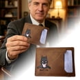 thumbnail image 5 of Leather Bat Wallet for Men Personalized Hero Mask Design Bat Card Bag Multifunction Man Bat Billfold, 5 of 6