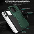thumbnail image 6 of Magnetic Phone Case for iPhone 15 Pro Max Compatible with Magsafe, Military-Grade Shockproof Case with Built-in Magnet Circle for iPhone 15 Pro Max MS Blackish Green, 6 of 18