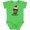 Apple Green, variant on Christmas Dachshund Dog Santa Boys or Girls Baby Bodysuit