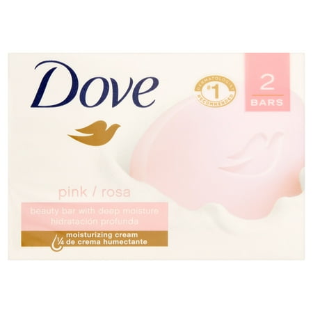 Dove Pink Beauty Bar, 4 oz, 2 Bar - Walmart.com