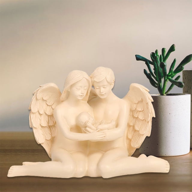 An Sculpture Resina Doll Adornos para de Comedor de Navidad Embarazada Colcomx Escultura de ángel