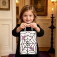 thumbnail image 6 of Sahpxhe Halloween Kraft Paper Gift Bags,Spooky Pattern Treat Bag with Handles,Reusable Party Favor Bags Candy Bags for Trick or Treat,8.3X5.9X3.1in White, 6 of 7