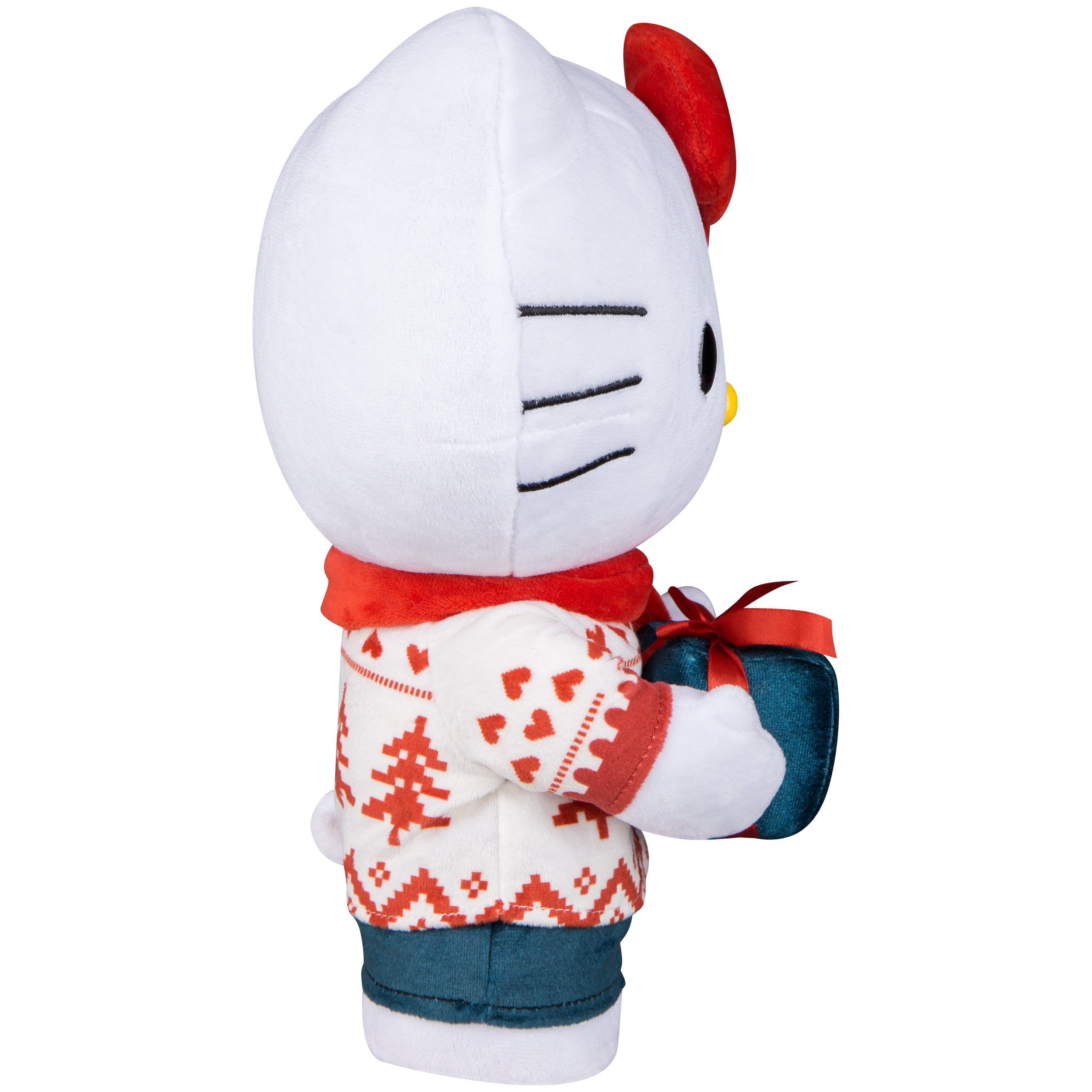 Christmas Animated Plush Side Stepper Hello Kitty with Present 8.26 in x 7.08 in x 12.99 in 1.22 lb