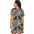thumbnail image 3 of Dachshund Dog And Coffees Pattern Women'S Nightgown Sleepwear Short Sleeves Nightshirt Loose Comfy Pajama X-Large, 3 of 8