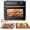 Black1, variant on Auseo 20QT Air Fryer Toaster Oven with Convection, 12-in-1 Preset Cooking Mode, Visible Window and Touchscreen, 1400W, Black, for home/office/kitchen