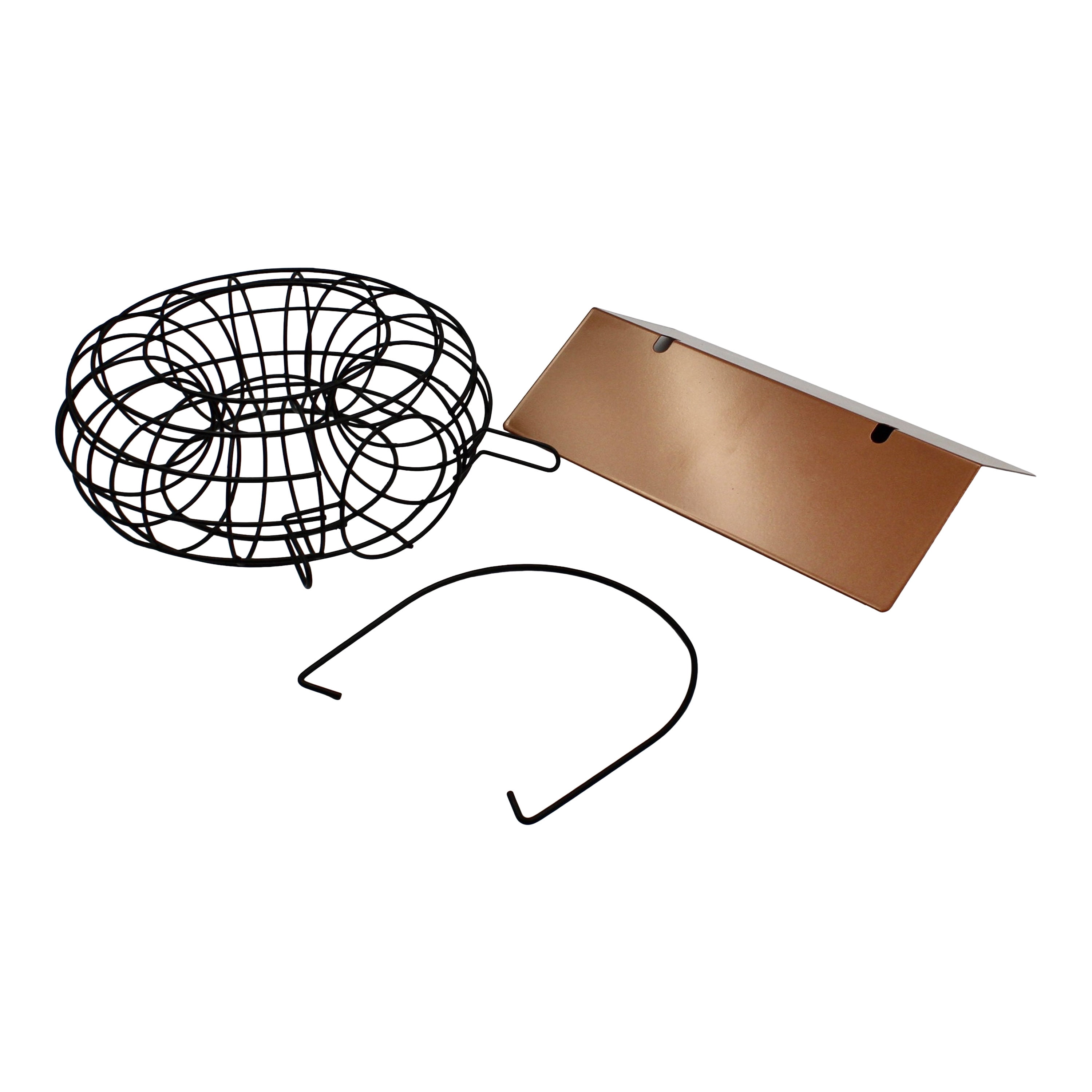 Songbird Essentials Suet Feeder for Suet Balls Metal Hanging Bird Feeder, 6 Suet Ball Capacity Copper