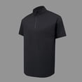 thumbnail image 2 of YLSDY Men's Quarter Zip Athletic Golf Shirt Quick Dry Performance Short Sleeve Top Black XXL, 2 of 5