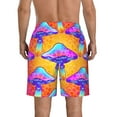 thumbnail image 3 of Kll Magic Mushrooms Men'S Casual Summer Beach Shorts Hawaiian Shorts With Pockets-Small, 3 of 9