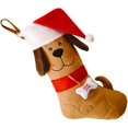 thumbnail image 1 of Calcetín navideño de peluche con forma de hueso de perro en 3D CHAO Bolsa de regalo amarillo, 1 of 5