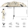thumbnail image 3 of FORMRS Travel Umbrella Folding Auto Open Close Windproof Rain UV Protection, Small Black Flowers, 3 of 8