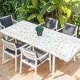 thumbnail image 2 of Sage Green Easter Table Cloths for 8 Foot Rectangle Tables, Watercolor Spring Bunny Eggs Patio Waterproof Elastic Fitted Tablecloths, Washable Rectangular Table Cover for Camping, 2 of 8