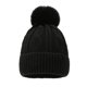 thumbnail image 2 of Minnieouse Gorro de punto de invierno, orejeras gruesas con bola de pelo, turbante de Color sólido, gorro elástico para montar en la nieve, esquí, gorros Sombreros Negro Minnieouse AP012831-05, 2 of 6