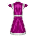 thumbnail image 3 of YiZYiF Women Space Alien Costume Metallic Dance Dress for Halloween Role Play Robot Astronaut Outfit Hot Pink XL, 3 of 5