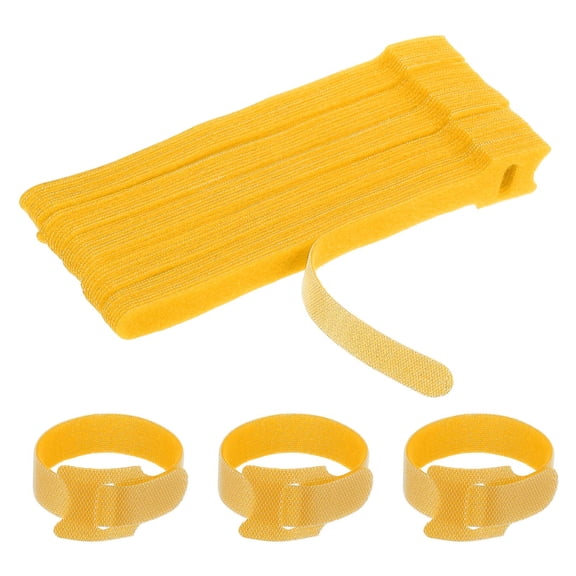 6 Inch Reusable Cable Ties, 50 Pcs Adjustable Fastening Straps Yellow