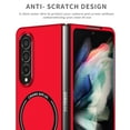 thumbnail image 4 of TECH CIRCLE Magnetic Case for For Samsung Galaxy Z Fold4 5G(2022) ,Built in Magnet Compatible with MagSafe Charger,Shockproof Lightweight Slim Hard PC Folding Phone Case,Red, 4 of 9