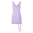 thumbnail image 5 of XIAONU Sleeveless Wrap Dress For Women Ruffle Hem Asymmetrical Slim Mini Dress, 5 of 7