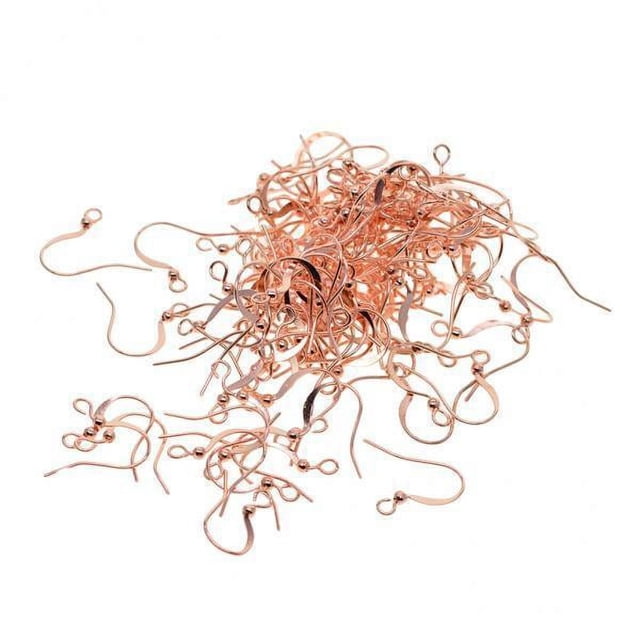 3x 100 Uds. Ganchos para Pendientes de Metal de Latón, Alambres para Orejas con Aro, Ganchos para Pendientes de de 16mm para Accesorios de Joyería 3 piezas